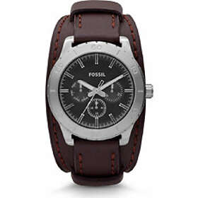 Fossil Klockarmband BQ1053 Läder Brun 20mm