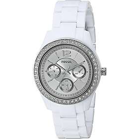 Fossil Klockarmband ES3813 Plast Vit 18mm