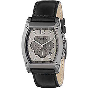 Fossil Klockarmband FS4320 Läder Svart 22mm