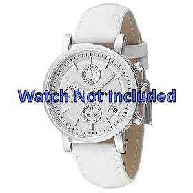 Fossil Klockarmband ES2202 Läder Vit 18mm