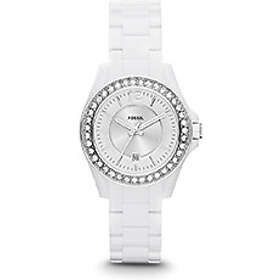 Fossil Klockarmband ES3251 Plast Vit 14mm