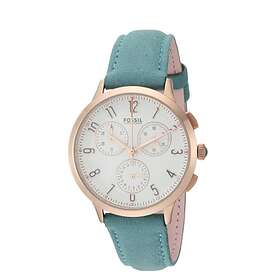 Fossil Klockarmband CH3089 Läder Grön 16mm