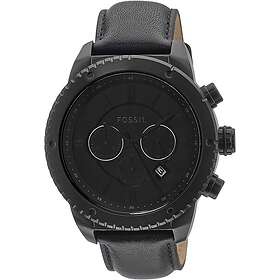 Fossil Klockarmband BQ1648 Läder Svart 22mm