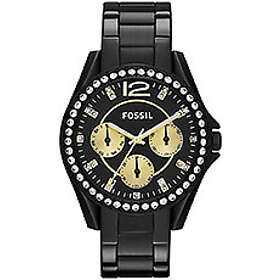 Fossil Klockarmband ES3205 Rostfritt stål Svart 18mm