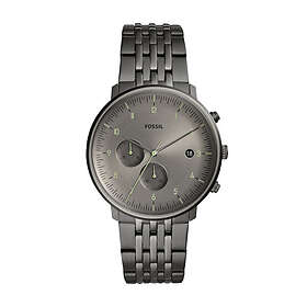 Fossil Klockarmband FS5490 Rostfritt stål Antracitgrå 22mm