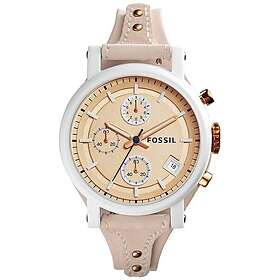 Fossil Klockarmband ES4005 Läder Beige 18mm
