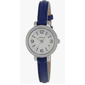 Fossil Klockarmband ES3335 Läder Blå 8mm