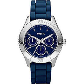 Fossil Klockarmband ES2872 Silikon Blå 18mm