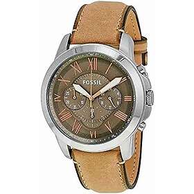 Fossil Klockarmband FS5209 Läder Beige 22mm