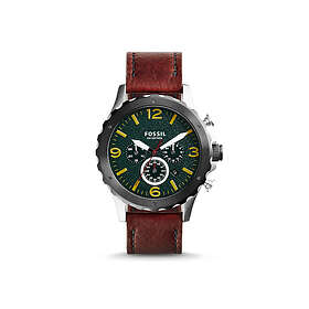 Fossil Klockarmband JR1466 Läder Röd 22mm