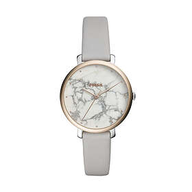 Fossil Klockarmband ES4377 Läder Grå 14mm