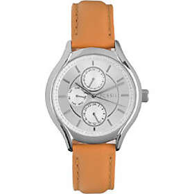 Fossil Klockarmband BQ3019 Läder Brun 18mm