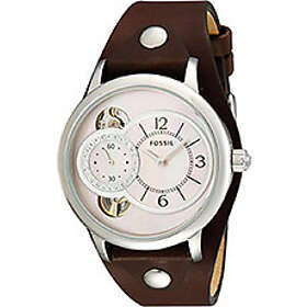 Fossil Klockarmband ME1091 Läder Brun 18mm