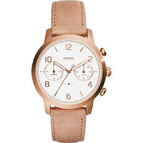 Fossil Klockarmband ES4238 Läder Beige 18mm
