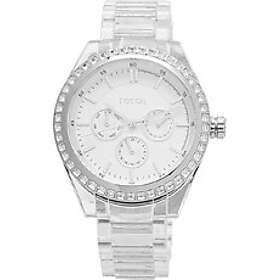 Fossil Klockarmband BQ1193 Plast Vit 18mm