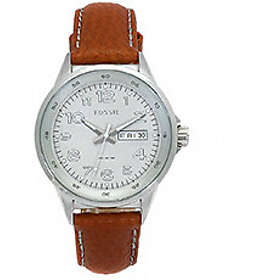 Fossil Klockarmband AM4335 Läder Brun 18mm