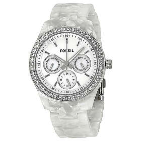 Fossil Klockarmband ES2790 Plast Vit 18mm