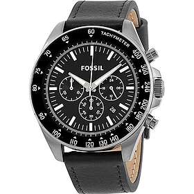 Fossil Klockarmband BQ2170 Läder Svart 20mm