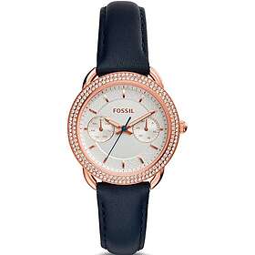 Fossil Klockarmband ES4052 Läder Blå 16mm