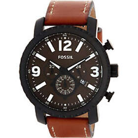 Fossil Klockarmband BQ2052 Läder Brun 24mm