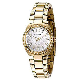 Fossil Klockarmband AM4219 Stål Guldpläterad 18mm