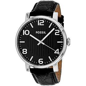 Fossil Klockarmband BQ2248 Läder Svart 20mm