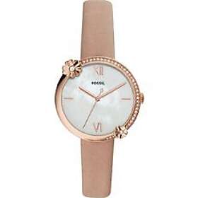 Fossil Klockarmband ES4600 Läder Beige 14mm