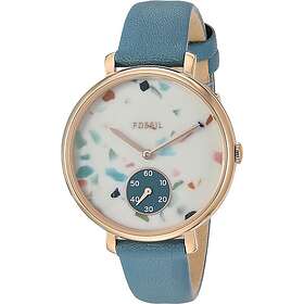 Fossil Klockarmband ES4524 Läder Blå 14mm