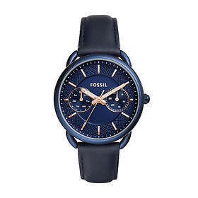Fossil Klockarmband ES4092 Läder Blå 16mm
