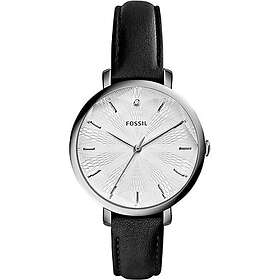 Fossil Klockarmband ES3865 Läder Svart 12mm