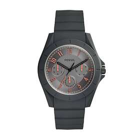 Fossil Klockarmband (Klockarmband hölje kombination) FS5221 Silikon Grå 21mm