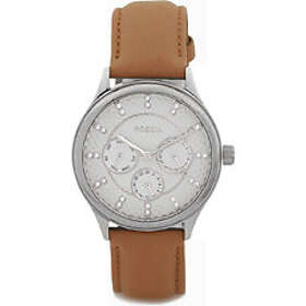 Fossil Klockarmband BQ3092 Läder Brun 18mm