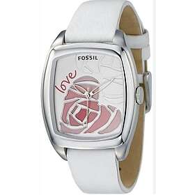 Fossil Klockarmband ES2306 Läder Vit 18mm
