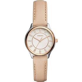 Fossil Klockarmband BQ1576 Läder Beige 14mm