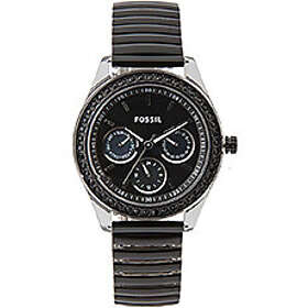 Fossil Klockarmband ES2954 Rostfritt stål Svart 18mm
