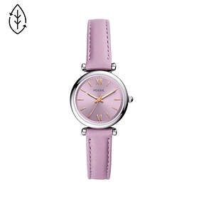Fossil Klockarmband ES5102 Läder Lila 10mm