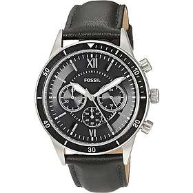 Fossil Klockarmband BQ2228 Läder Svart 22mm