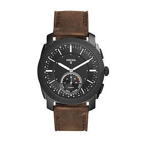 Fossil Klockarmband FTW1163 Läder Mörk brun 24mm