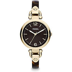 Fossil Klockarmband ES3295 Rostfritt stål Guldpläterad 7mm