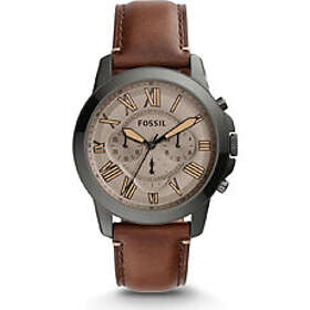 Fossil Klockarmband FS5214 Läder Brun 22mm