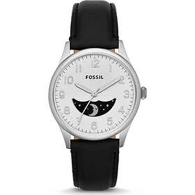 Fossil Klockarmband FS4846 Läder Svart 20mm