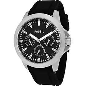 Fossil Klockarmband BQ1291 Silikon Svart 22mm