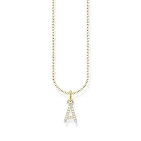 Thomas Sabo Letter A Necklace Guldbelagt Sølv med Zirkonia KE2240-414-14