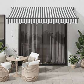 vidaXL Uttrekkbar markise antrasitt og hvit 3x2,5 m stoff og aluminium 3216118
