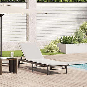 vidaXL Solsäng med dynor brun konstrotting 4104080