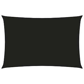 vidaXL Solseil oxfordstoff rektangulær 4x6 m svart