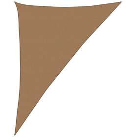 vidaXL Solseil 160g/m² gråbrun 4x5x6,8 m HDPE