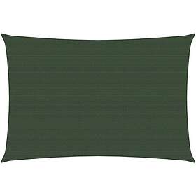 vidaXL Solseil 160g/m² mørkegrønn 3x4,5 m HDPE