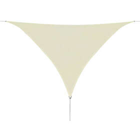 vidaXL 42290 Solseil Seil HDPE Trekant 3,6x3,6x3,6 m Krem