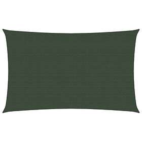 vidaXL Solseil 160g/m² mørkegrønn 3,5x5 m HDPE